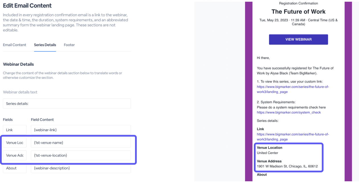 Can I create email tokens based on my custom registration fields?